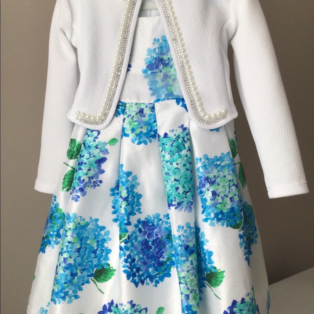 Bonnie Jean Floral Fit-And-Flare Dress size 4T